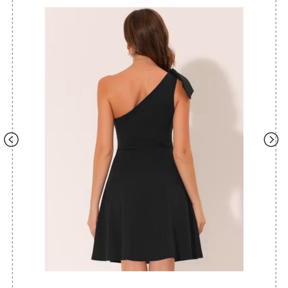 Black one shoulder dress - Picture 2 of 4